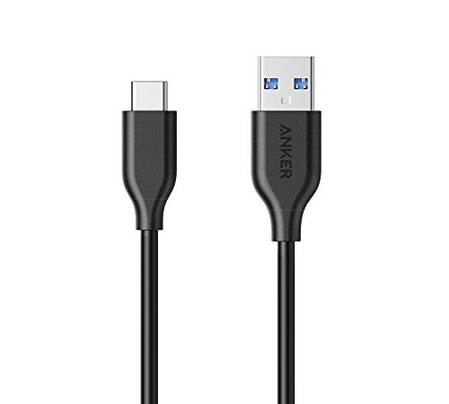 Anker USB C Cable, Powerline USB 3.0 to USB C Charger Cable (3ft) with 56k Ohm Pull-up Resistor for Samsung Galaxy Note 8, S8, S8+, S9, Oculus Quest, Sony XZ, LG V20 G5 G6, HTC 10 (Black)