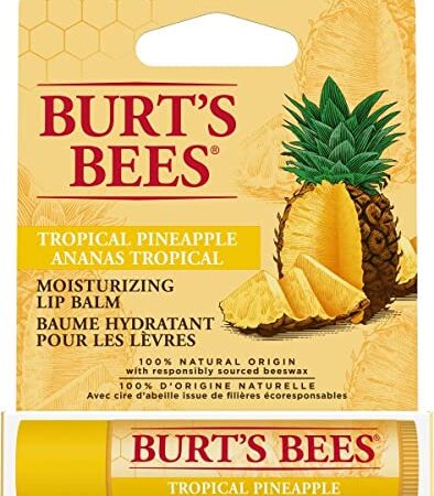 Burt's Bees® 100% Natural Origin Moisturizing Lip Balm, Tropical Pineapple with Beeswax, Blister