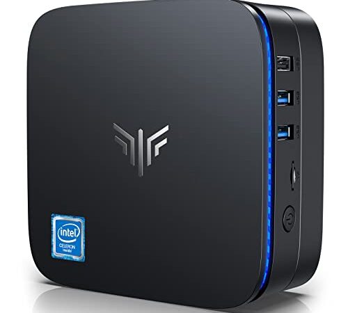 Mini PC 8GB RAM, 128GB mSATA SSD Mini Computer Windows 10 Pro Intel Celeron J3455 Processor(up to 2.3GHz) Desktop Computer Support 4K, 2.4G/5.0G Dual Band Wi-Fi, BT 4.2 for Home Business Education