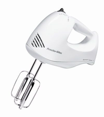 Proctor Silex Bowl Rest Hand Mixer and Case, White, Medium (62545Y)