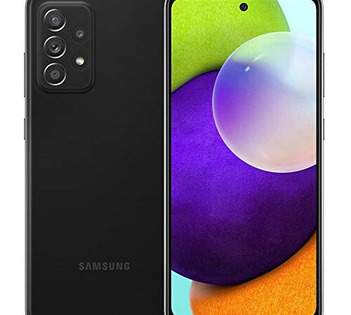 Samsung Galaxy A52 (128GB, 6GB) 6.5" Super AMOLED 90Hz Display, 64MP Quad Camera, All Day Battery, Dual SIM GSM Unlocked (Canada + Global) 4G Volte A525M/DS (w/ Samsung Fast Car Charger) (Awesome Black)