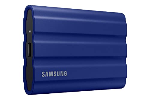 SAMSUNG T7 Shield Portable SSD 1TB - Up to 1050MB/s - USB 3.2 (Gen2, 10Gbps) IP-65 External Solid State Drive, Blue (MU-PE1T0R/AM)