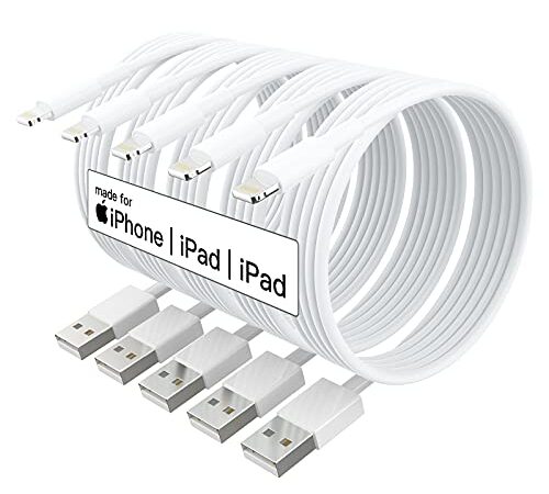 5 Pack (Apple MFi Certified) iPhone Charger 10 ft,Long Lightning Cable 10 Foot,High Fast 10 Feet Apple Charging Cables Cord Connector for iPhone 12 Mini 12 Pro Max 11 Pro MAX XS Xr X 6 AirPods