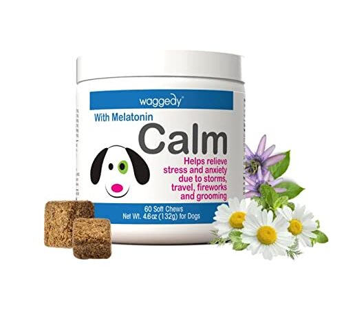 Calming Chews for Dogs, Tasty Treats Provide Stress & Anxiety Relief for Dogs During Separation, Travel & Times of Fear – Cat Calming Treats | Dog Treats