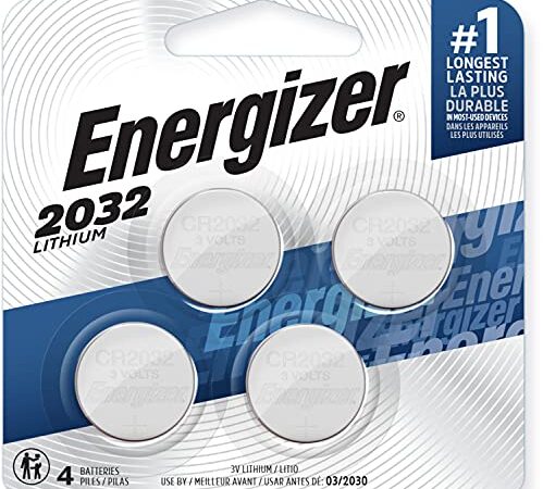 Energizer Cr2032 3 Volt Lithium Coin Battery, 4 Count