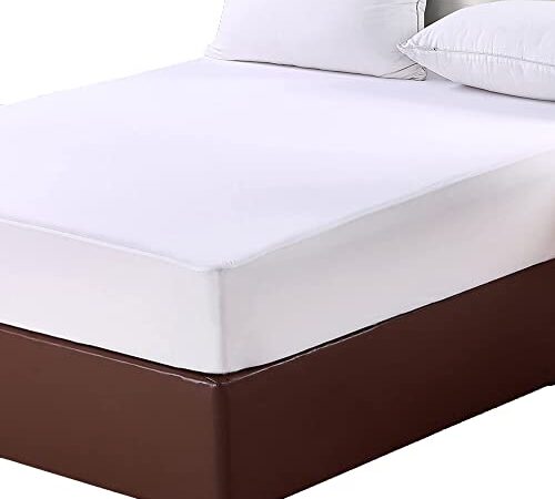 Home Beyond & HB design - Premium Knit Mattress Protector, Waterproof Hypoallergenic Deep Pocket Fitted Mattress Cover, Vinyl Free, Double/Full