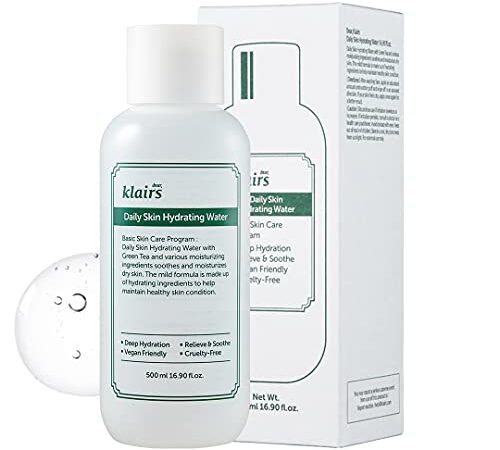 KLAIRS Daily Skin Hydrating Water, Jumbo 16.90 Fl Oz, Skin hydrating green tea