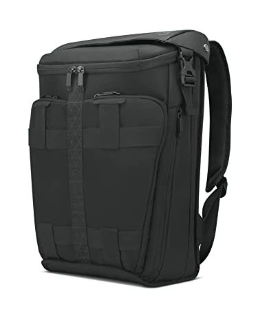 Legion Active Gaming Backpack, 17" Laptop Compartment, Extra-Durable & Water Resistant, Trolly Strap, Water Bottle Pocket, Made with Recycled Materials, GX41C86982, Black