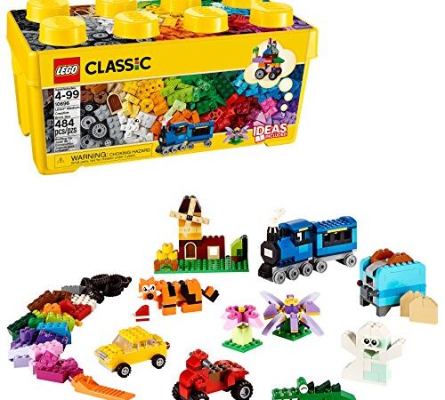 LEGO Classic Medium Creative Brick Box 10696 Building Toys for Creative Play; Kids Creative Kit (484 Pieces)