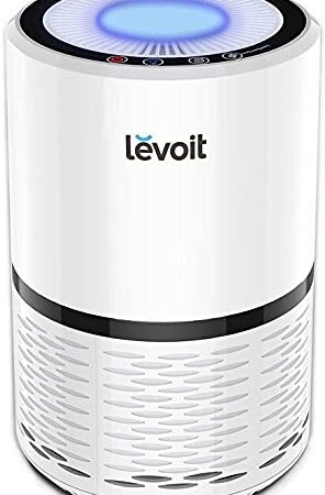 LEVOIT Air Purifiers for Home Bedroom, H13 True HEPA Filter Air Purifier for Allergies, Smoke, Pet Dander Odor, Dust, Mold, Pollen, Quiet Air Cleaner with 3-Speed Fan and Night Light, LV-H132 White