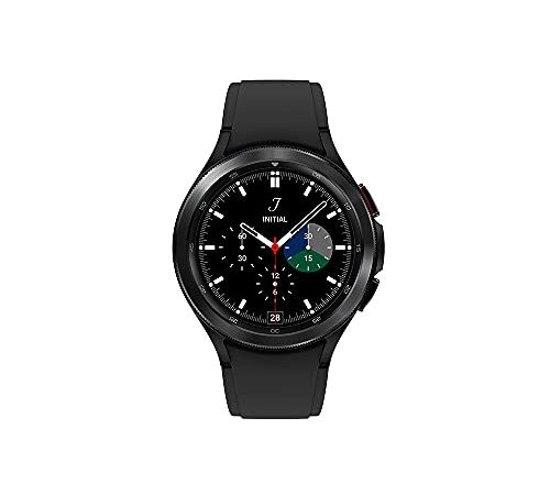 Samsung Galaxy Watch4 Classic 46mm Black Stainless Steel - Google Wear OS, 1.36" Round Display, Rotating Bezel, HR Monitor, VO2 Max, Fitness Tracking, Sleep Management (CAD Version & Warranty)