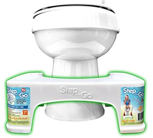 Step and Go Toilet Stool 7" Proper Toilet Posture for Better and Healthier Results, 1 Kg