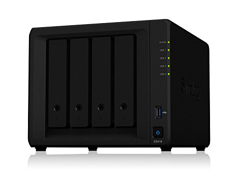 Synology DS418 NAS Disk Station, 4-Bay, 2GB DDR4 (Diskless)