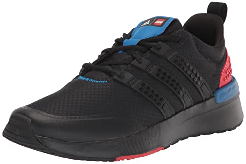 adidas Unisex Racer TR21 Running Shoe, Core Black/Core Black/Red (Lego), 8 US Men