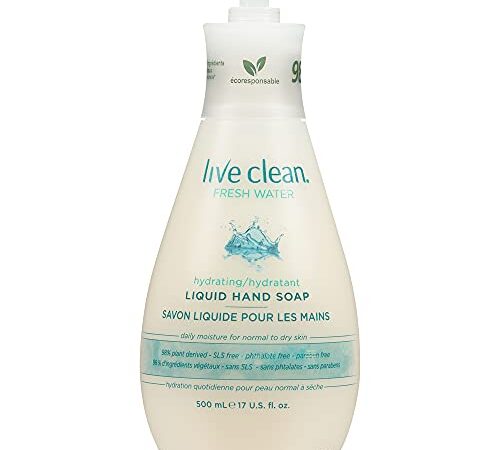 Live Clean Liquid Hand Soap, Hydrating Fresh Water, 500 mL