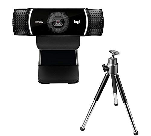 Logitech C922 Pro Stream Webcam 1080P Camera for HD Video Streaming & Recording 720P at 60Fps with Tripod Included