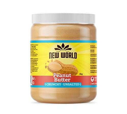 New World Foods Peanut Butter, Unsalted Crunchy, 2 kg