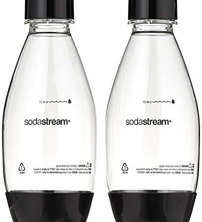 SodaStream Black 5L Slim Carbonating Bottles Twin Pack, 1/2L Pack Of 2