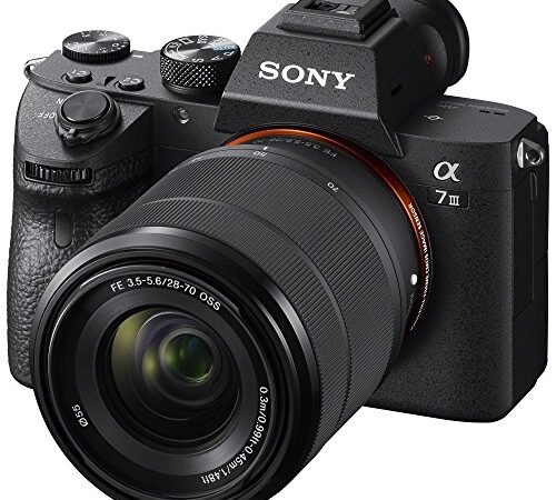 Sony a7 III Full-Frame Mirrorless Interchangeable-Lens Camera with 28-70mm Lens Optical with 3" LCD, Black (ILCE7M3K/B)