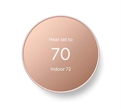 Google Nest Thermostat - Smart Thermostat for Home - Programmable WiFi Thermostat - Sand