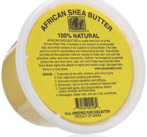 Ra Cosmetics African Shea Butter 100% Natural, 16 Oz