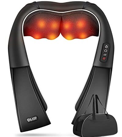 Shiatsu Back and Neck Massager with Heat，Electric Deep Tissue 3D Kneading Massage Pillow for Shoulder, Legs, Foot and Body, Relax Gifts for Women Men Mom Dad