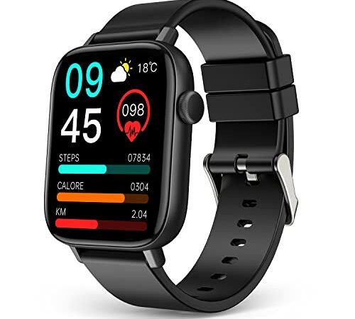 Smart Watch for Men Women, 1.9''HD Touch Screen Fitness Tracker with Bluetooth Call Answer/Dail, IP67 Waterproof Smart Watch with Heart Rate Blood Oxygen Blood Pressure for Android iPhone