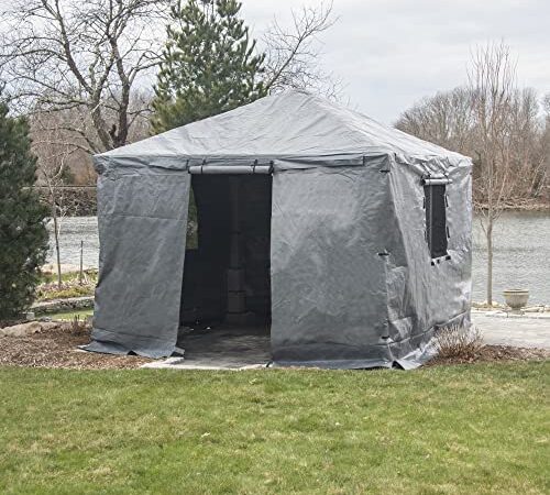 Sojag Gazebo Accessories 12' x 12' Universal Winter Cover Plus for Outdoor Sun Shelters and Gazebos, Grey