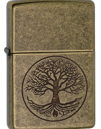 Zippo "Tree of Life" Pocket Lighter, Antique Brass