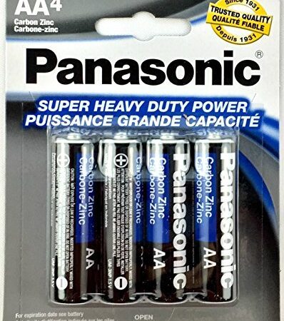 4pc Panasonic AA Batteries Super Heavy Duty Power Carbon Zinc Double A Battery 1.5v