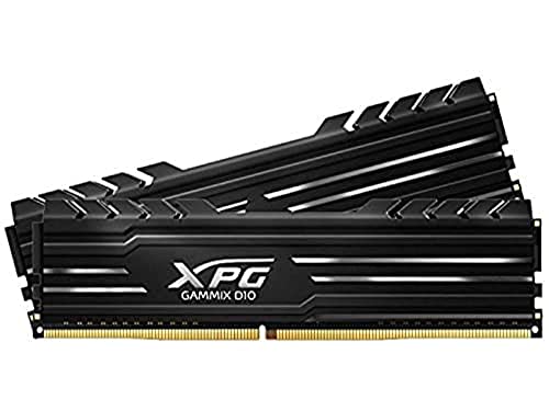 ADATA XPG GAMMIX D10, 16GB (2 x 8GB), DDR4, 3200MHz (PC4-25600), CL16, XMP 2.0, DIMM Memory, Low Profile