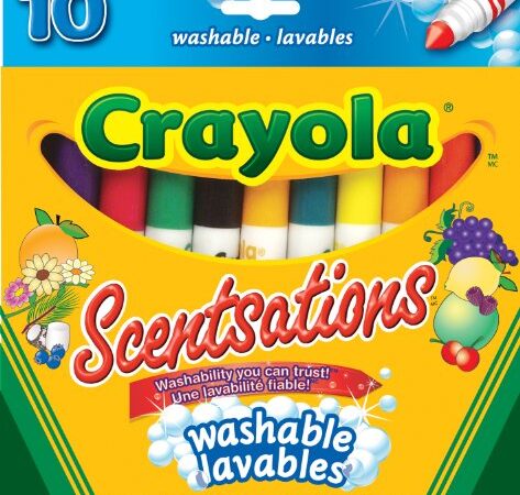 Crayola 10 Scentsations Washable Broad Line Markers Scented Markers Arts & Crafts