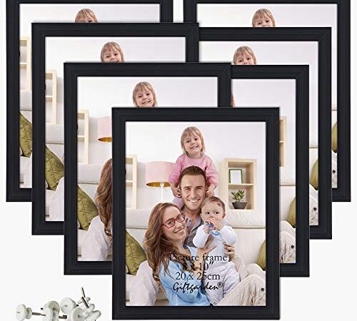 Giftgarden 8x10 Picture Frame Multi Photo Frames Set for Wall or Tabletop Display, 7 Pack, Black