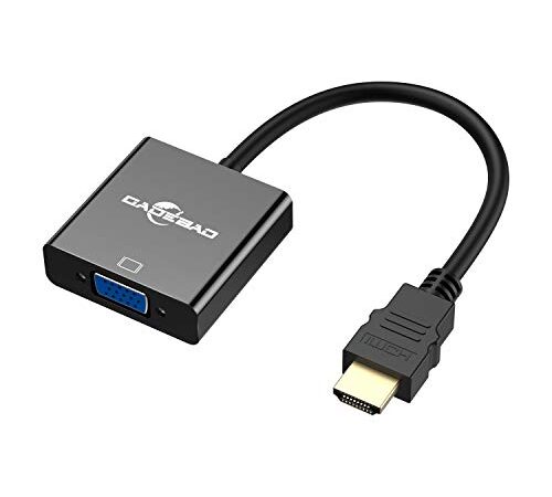 HDMI to VGA 1080P Cable, GADEBAO HDMI Male to VGA Female Video Converter Adapter Support Computer Desktop Laptop PC Monitor Projector HDTV Chromebook Xbox and More