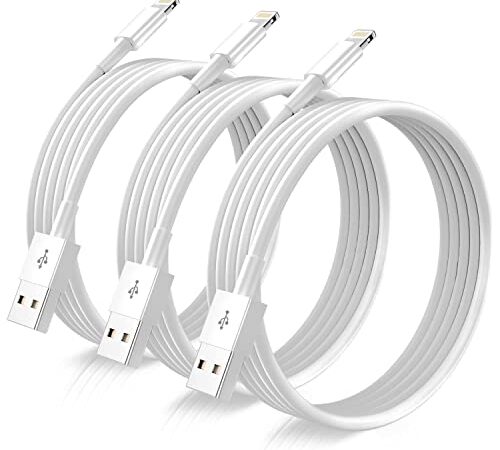 iPhone Charger Cord Lightning Cable (MFi Certified) 6ft 3Pack iPhone Cable Apple Charger Cable Fast Charging for iPhone 13 13 Pro Max 12 Pro 11 SE Mini XS XR X, iPad Air, iPod, AirPods