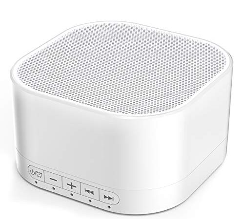 Magicteam Sleep Sound White Noise Machine with Natural Soothing Sounds and Memory Function 32 Levels of Volume Powered by AC or USB and Sleep Timer Sound Therapy for Baby Kids Adults (White)