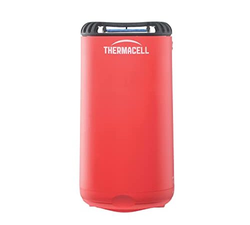 Thermacell Patio Shield Mosquito Repeller, Red; Highly Effective Mosquito Repellent for Patio; No Candles or Flames, DEET-Free, Scent-Free, Bug Spray Alternative; Includes 12-Hour Refill