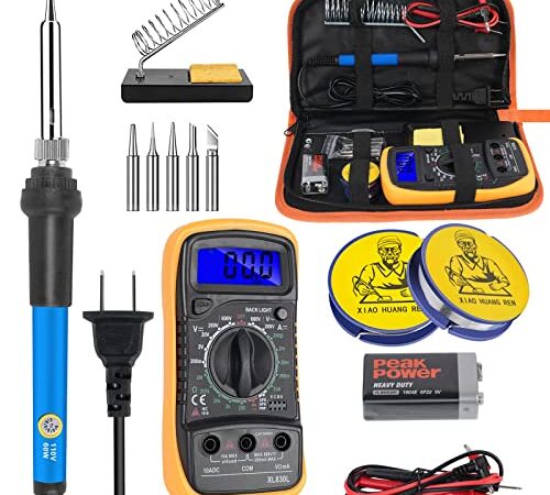 TUCCOSS Digital Multimeter with 60W Soldering Iron Kit