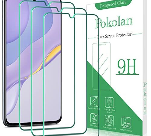 [3-Pack] Pokolan Screen Protector for Samsung Galaxy A70, A70s Tempered Glass, 9H Hardness, Anti-Scratch, No-Bubble, Easy Installation, HD Clarity