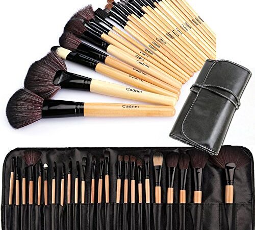 Cadrim Makeup Brush Set 24PCS Premium Foundation Face Powder Blush Eyeshadow Concealer Brush Kit, Makeup Brushes Full Kits with Pouch Bag for Women