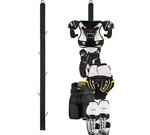 Cosmos 1 Pc Portable Hockey Hanger Strap Drying Organizer with Six Hooks Hockey Gifts for Home and Outdoor Using in Ice Hockey Skating Football Lacrosse Camping Fishing