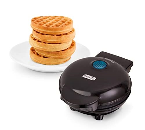 Dash Mini Maker: The Mini Waffle Maker Machine for Individual Waffles, Paninis, Hash browns, & other on the go Breakfast, Lunch, or Snacks - Black