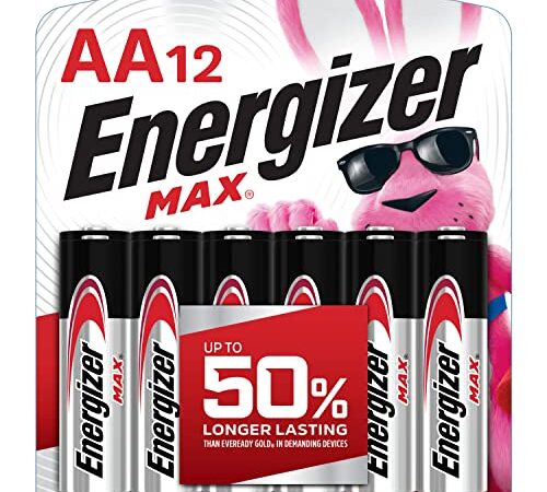 Energizer MAX AA Batteries (12 Pack), Double A Alkaline Batteries