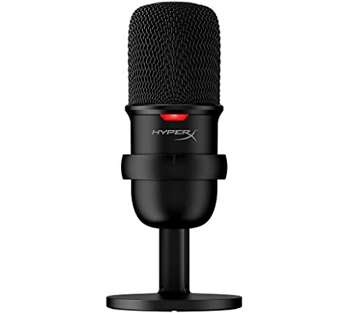 HyperX SoloCast – USB Condenser Gaming Microphone, for PC, PS4, PS5 and Mac, Tap-to-Mute Sensor, Cardioid Polar Pattern, Great for Gaming, Streaming, Podcasts, Twitch, YouTube, Discord, Black