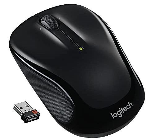 Logitech M325 Wireless Mouse, 2.4 GHz with USB Unifying Receiver, 1000 DPI Optical Tracking, 18-Month Life Battery, PC / Mac / Laptop - Black