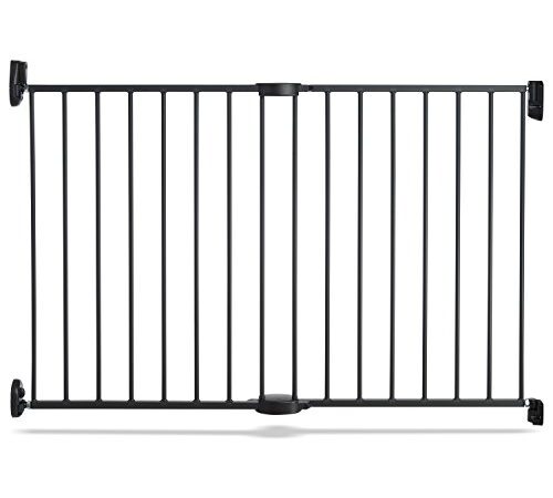 Munchkin Push to Close Baby Gate, Hardware Mounted Safety Gate for Stairs, Hallways and Doors, Extends 28.5 inch to 45 inch Wide, Metal, Dark Grey