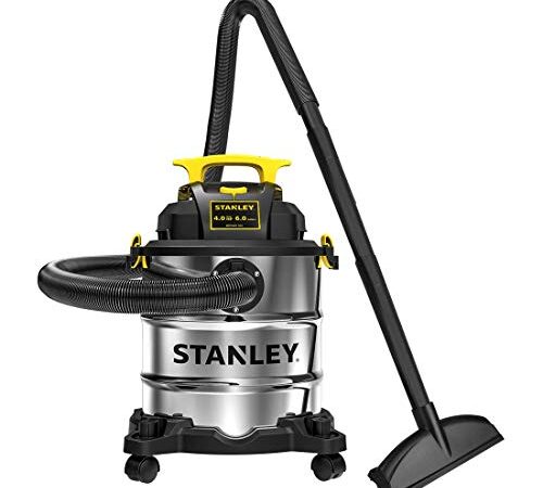 Stanley Wet/Dry Vacuum, 6 Gallon, 4 Horsepower, Stainless Steel Tank