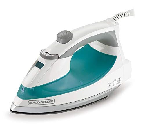 Black+Decker Lightweight Steam Iron, 1200 Watt Clothing Iron, Teal, IR0820C