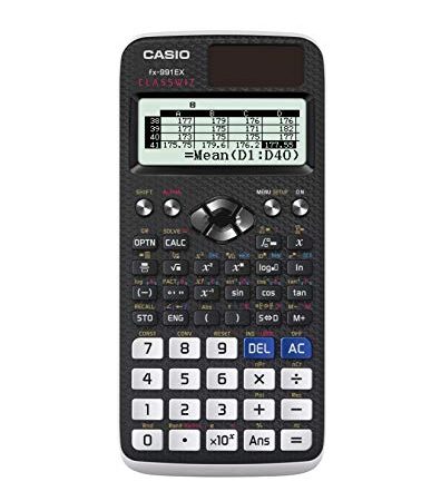 Casio FX-991EX Engineering/Scientific Calculator, Black, 3" x 6.5" x 0.4"