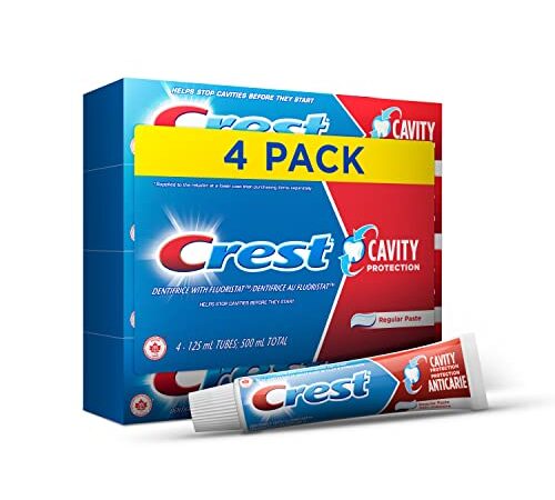 Crest Cavity Protection Toothpaste, Regular Paste, 125 mL, Pack of 4